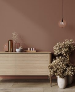 Cor Mocha Mousse na parede